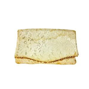 Dorset Rex 1950's Champagne Gold Brocade MCM Clutch Purse with Mirror